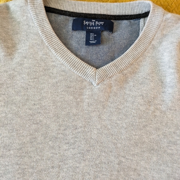 Savile row London v neck sweater sz large mens - Picture 5 of 7